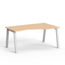 WUTEH wyprofilowane biurko Avo AV-12 (100x160 cm) prawe